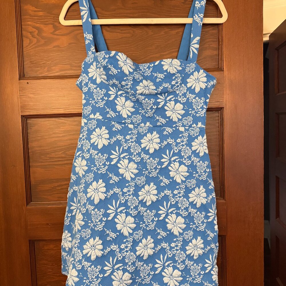 Floral Blue Mini Dress